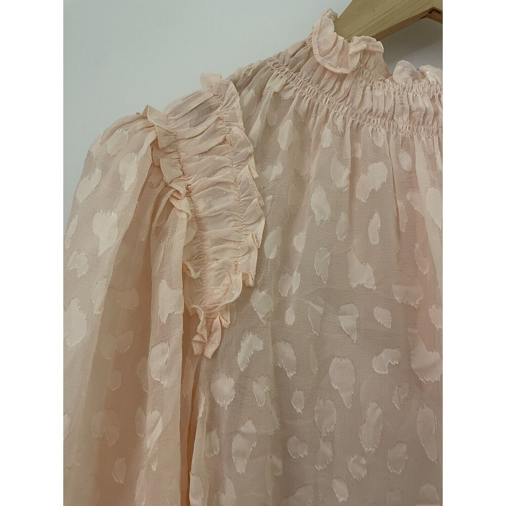 Rebecca Taylor Cleo Leopard Silk Blend Top size 8 - Picture 8 of 12